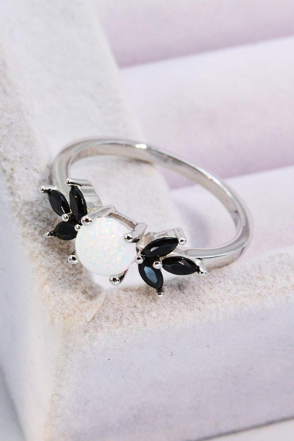 Opal and Zircon Contrast Ring - Crazy Like a Daisy Boutique #
