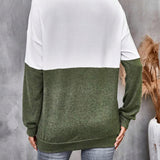 Two-Tone Crisscross Detail Sweatshirt - Crazy Like a Daisy Boutique