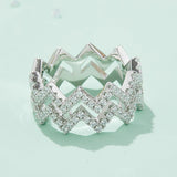 Moissanite Zigzag Stacking Rings - Crazy Like a Daisy Boutique