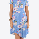 Floral Round Neck Short Sleeve Dress - Crazy Like a Daisy Boutique