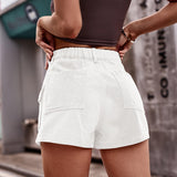 High-Waist Denim Shorts with Pockets - Crazy Like a Daisy Boutique