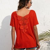 Lace Trim Short Sleeve Top - Crazy Like a Daisy Boutique