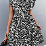 Leopard Round Neck Mini Dress - Crazy Like a Daisy Boutique #