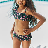 Marina West Swim Clear Waters Two-Piece Swim Set in Black Roses KIDS - Crazy Like a Daisy Boutique #