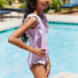 Marina West Swim Float On in Carnation Pink Ruffled One-Piece KIDS - Crazy Like a Daisy Boutique #