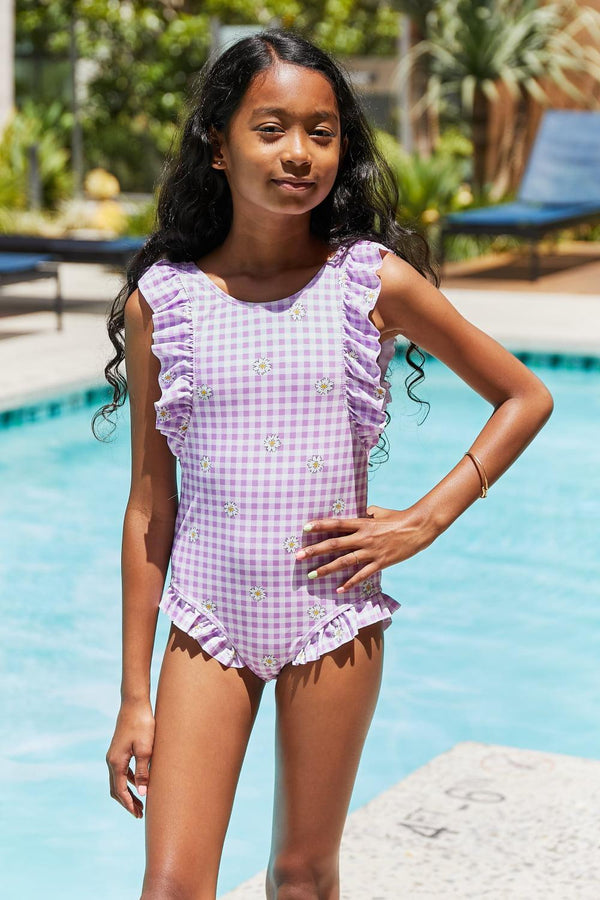 Marina West Swim Float On in Carnation Pink Ruffled One-Piece KIDS - Crazy Like a Daisy Boutique