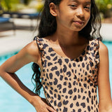 Marina West Swim Float On Ruffled One-Piece in Leopard KIDS - Crazy Like a Daisy Boutique #