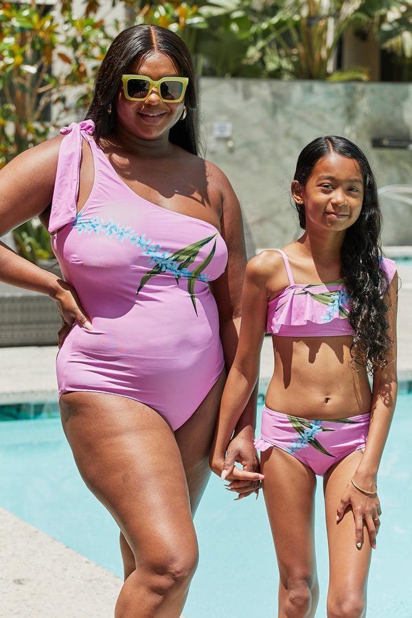 Marina West Swim Vacay Mode in Carnation Pink Two-Piece Swim Set KIDS - Crazy Like a Daisy Boutique #