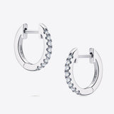 Moissanite 925 Sterling Silver Huggie Earrings - Crazy Like a Daisy Boutique