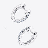 Moissanite 925 Sterling Silver Huggie Earrings - Crazy Like a Daisy Boutique