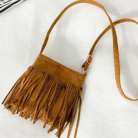 PU Leather Crossbody Bag with Fringe - Crazy Like a Daisy Boutique