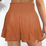 Smocked Tie-Front High-Rise Shorts - Crazy Like a Daisy Boutique #