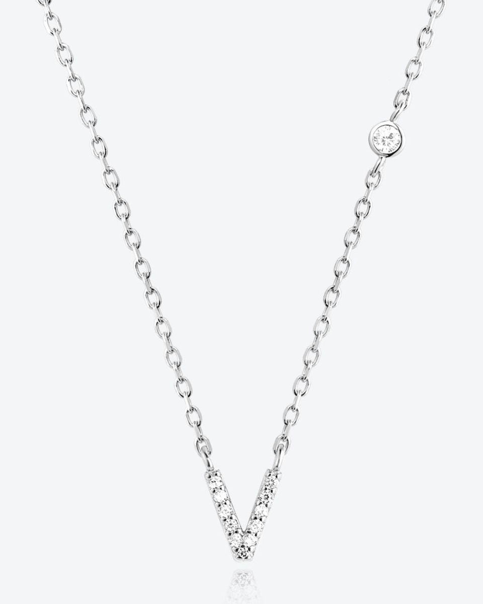 V To Z Zircon 925 Sterling Silver Necklace - Crazy Like a Daisy Boutique
